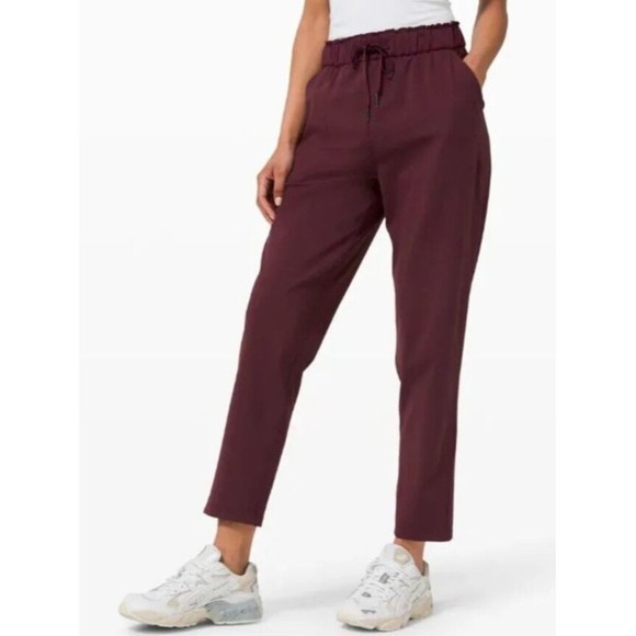 lululemon athletica Pants - LULULEMON Keep Moving Pant 7/8 High-Rise Cassis Women's 2 W5CWDS Elastic Waist